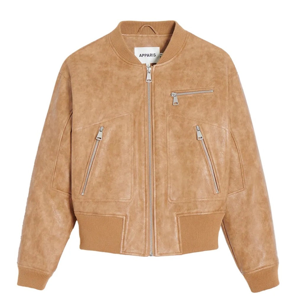 Apparis Faux Leather Bomber